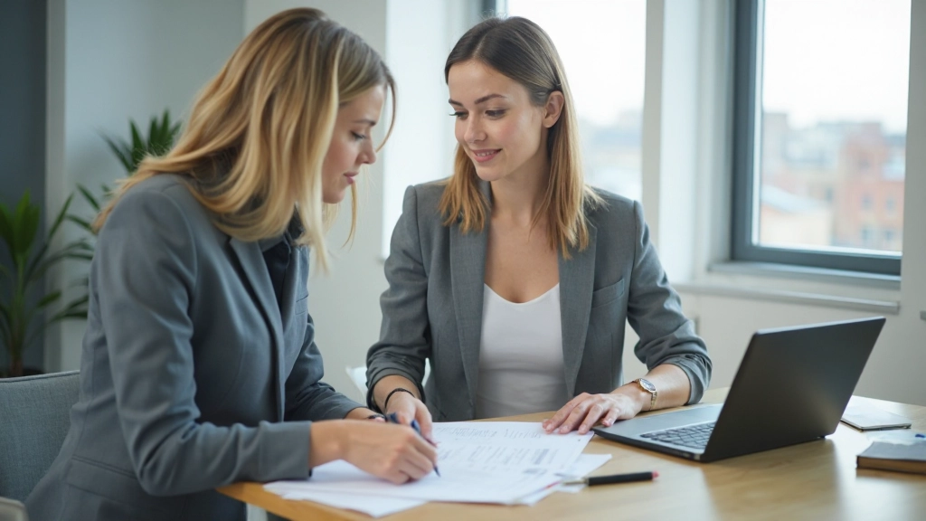 Профессиональное планирование карьеры на рабочем столе с ноутбуком и документами